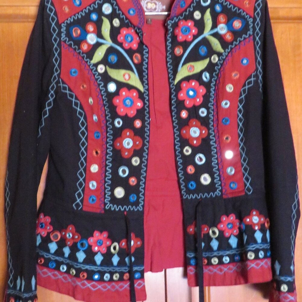 Double D Ranch Vintage Cotton Mirror Jacket - S - Picture 2 of 7
